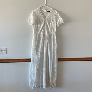 MEROKEETY White lace dress size XXL
